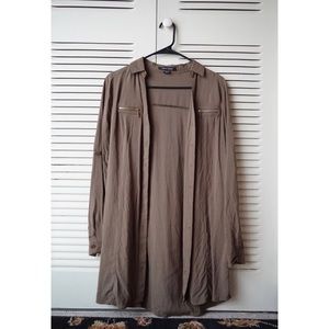 Olive Green Button Down Blouse - New Look